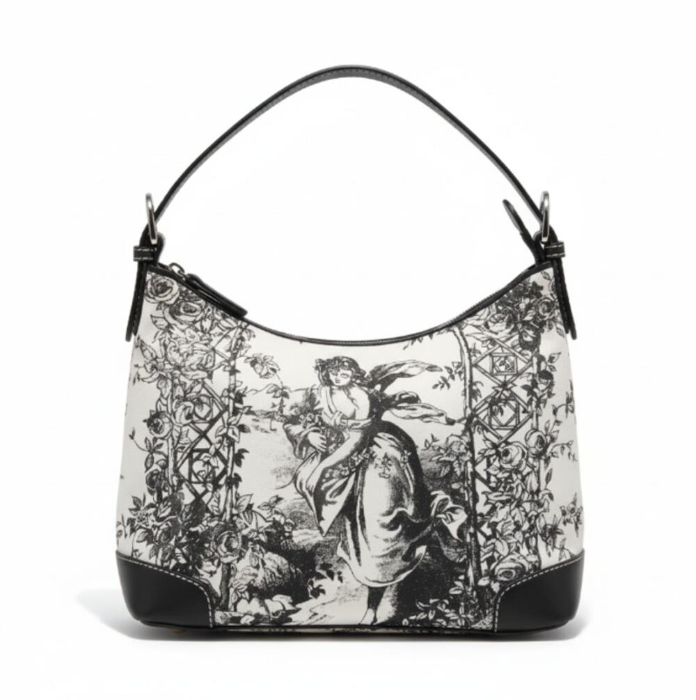 ISABELLA FIORE Vintage Angel Floral Satchel Bag Romantic Victorian Rare Made USA